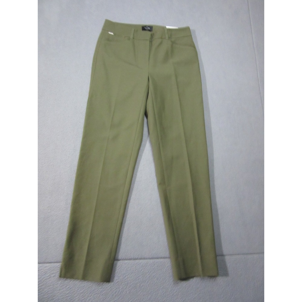 White House Black Market Pants Womens 0 Green The Slim Ankle Straight Mid Rise